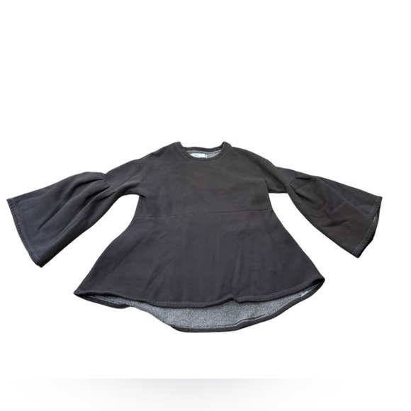 Free People gray Bell Sleeve sweatshirt tunic small EUC - Picture 1 of 5